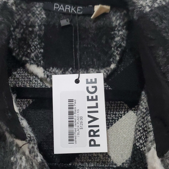 Oversized black plaid jacket - Picture 4 of 11